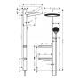 Душевая система HANSGROHE RAINFINITY Showerpipe 360 1jet скрытого монтажа, 26842000